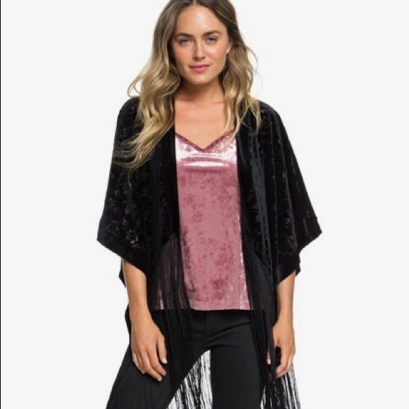 🔆ROXY🔆 WINGS OF RAVEN DRESS FRINGE TOP - Picture 6 of 14